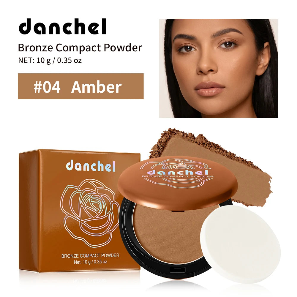 Matte Bronze Pressed Powder for Facial Contouring and Setting