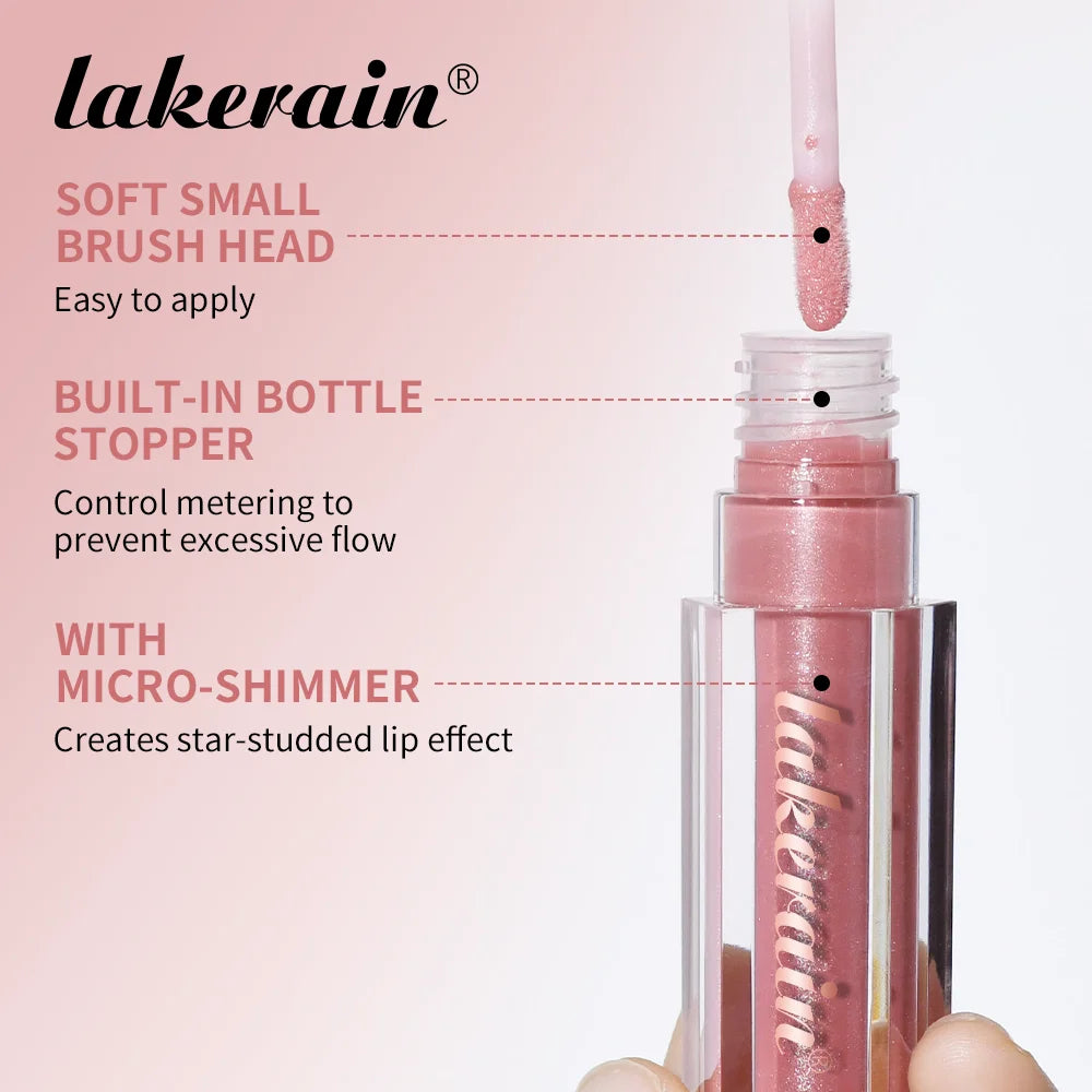 Moisturizing Liquid Glitter Lip Gloss for Plump Lips