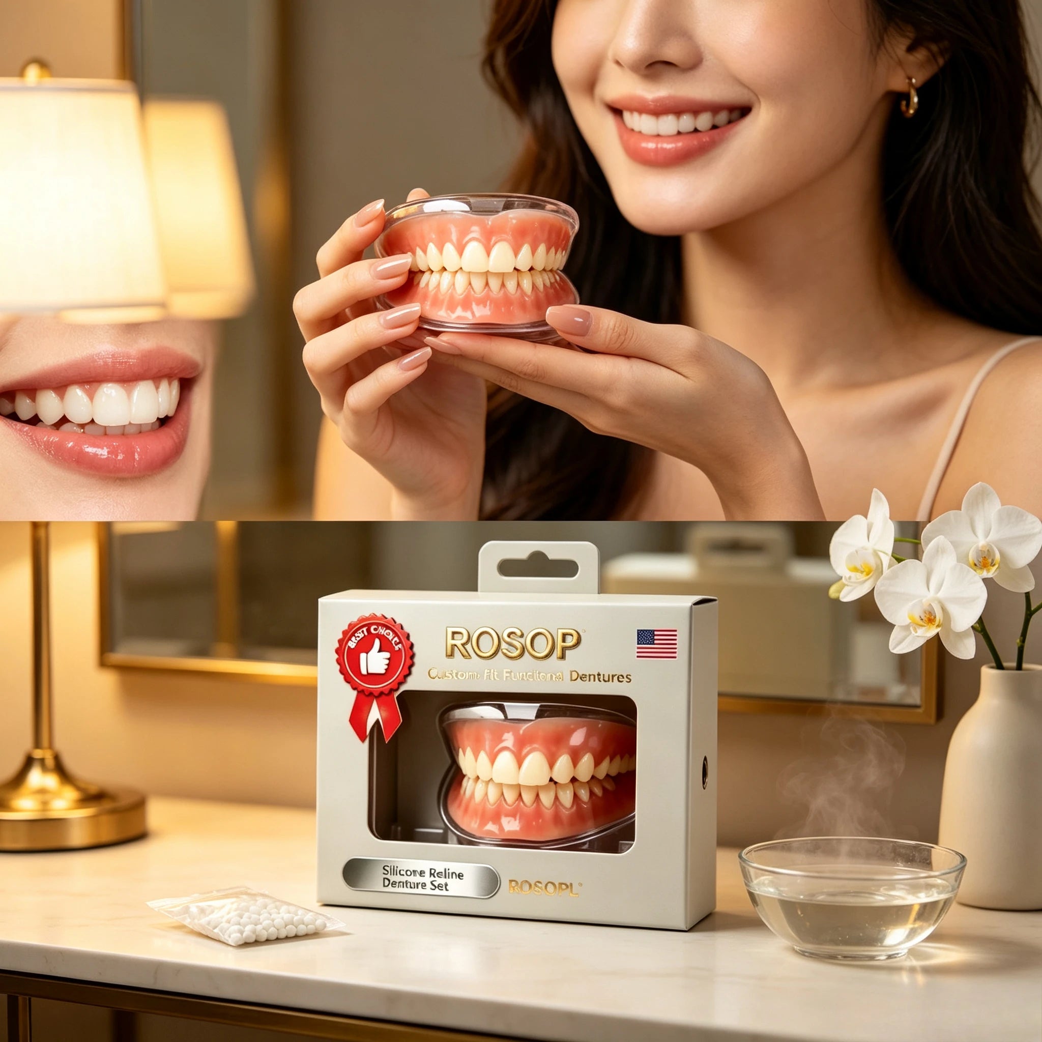 Soft Silicone Custom-Fit Denture Set - 1