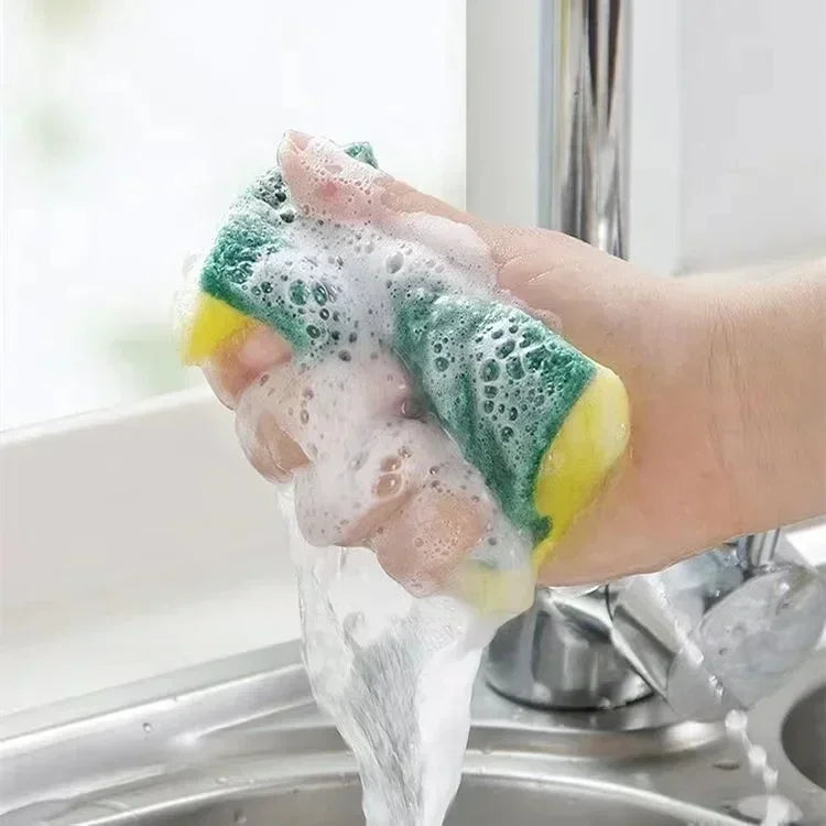 Heavy-Duty Double-Sided Kitchen Cleaning Sponge