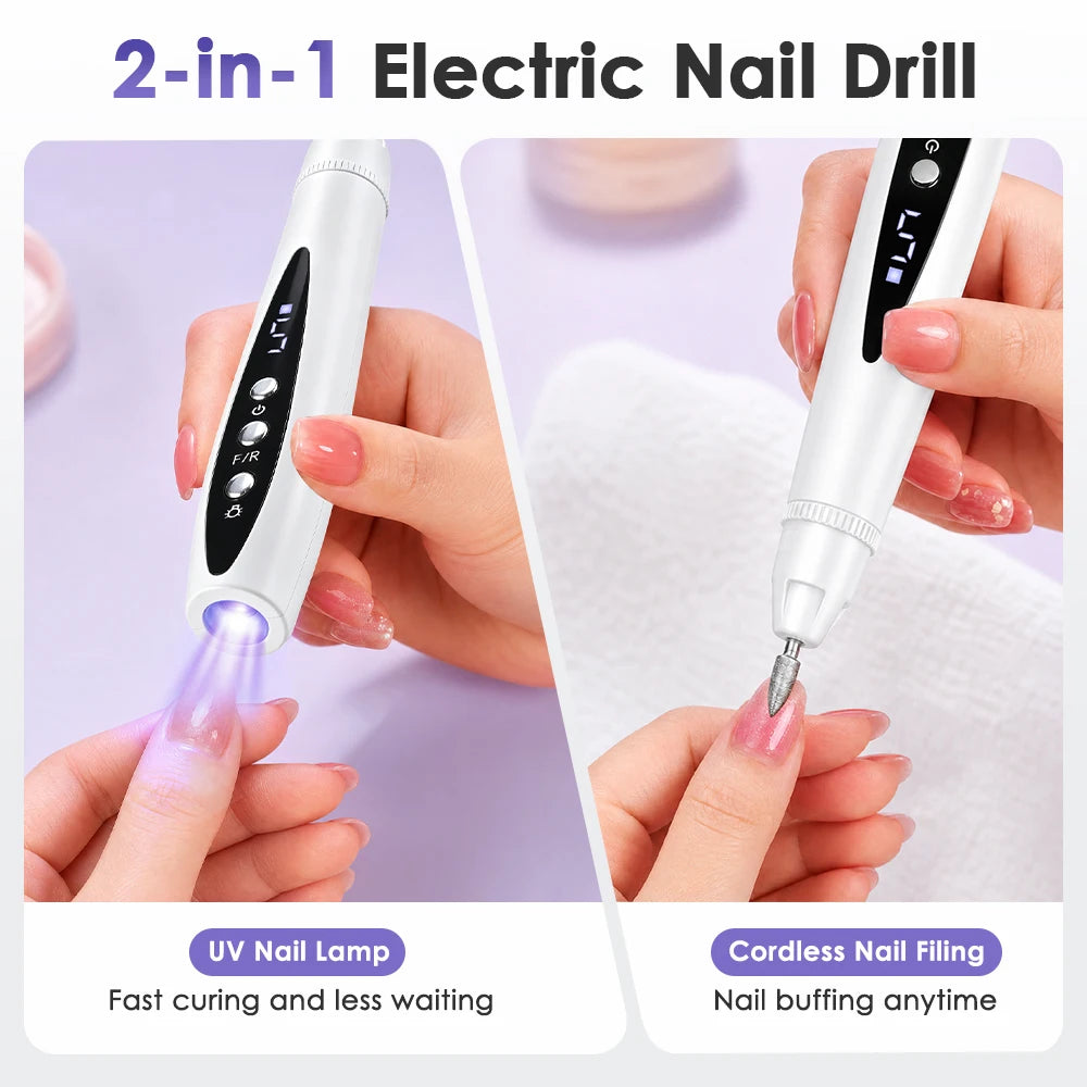 2-in-1 Electric Nail Drill and UV Curing Lamp