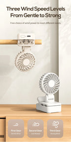 Portable USB Rechargeable Clip-On Cooling Fan