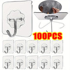 Transparent Self-Adhesive Heavy Duty Wall Hooks