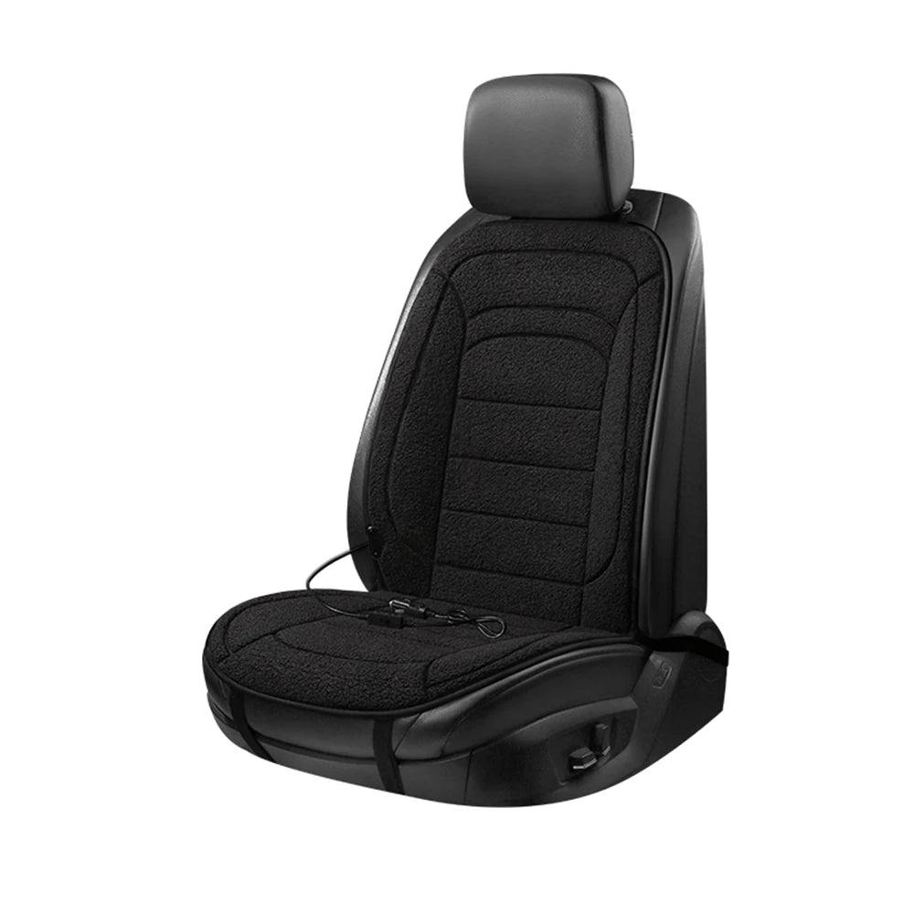 Heated Lambswool Car Seat Cushion for Winter Driving - 17