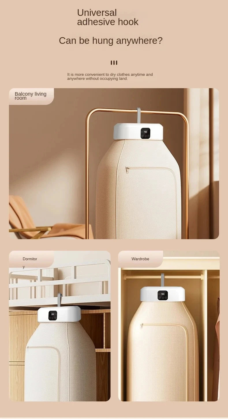 Portable Electric Clothes Dryer with Remote Control