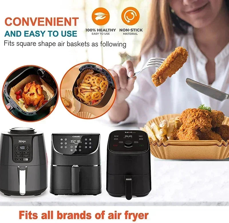 Non-Stick Disposable Air Fryer Paper Liners - 9