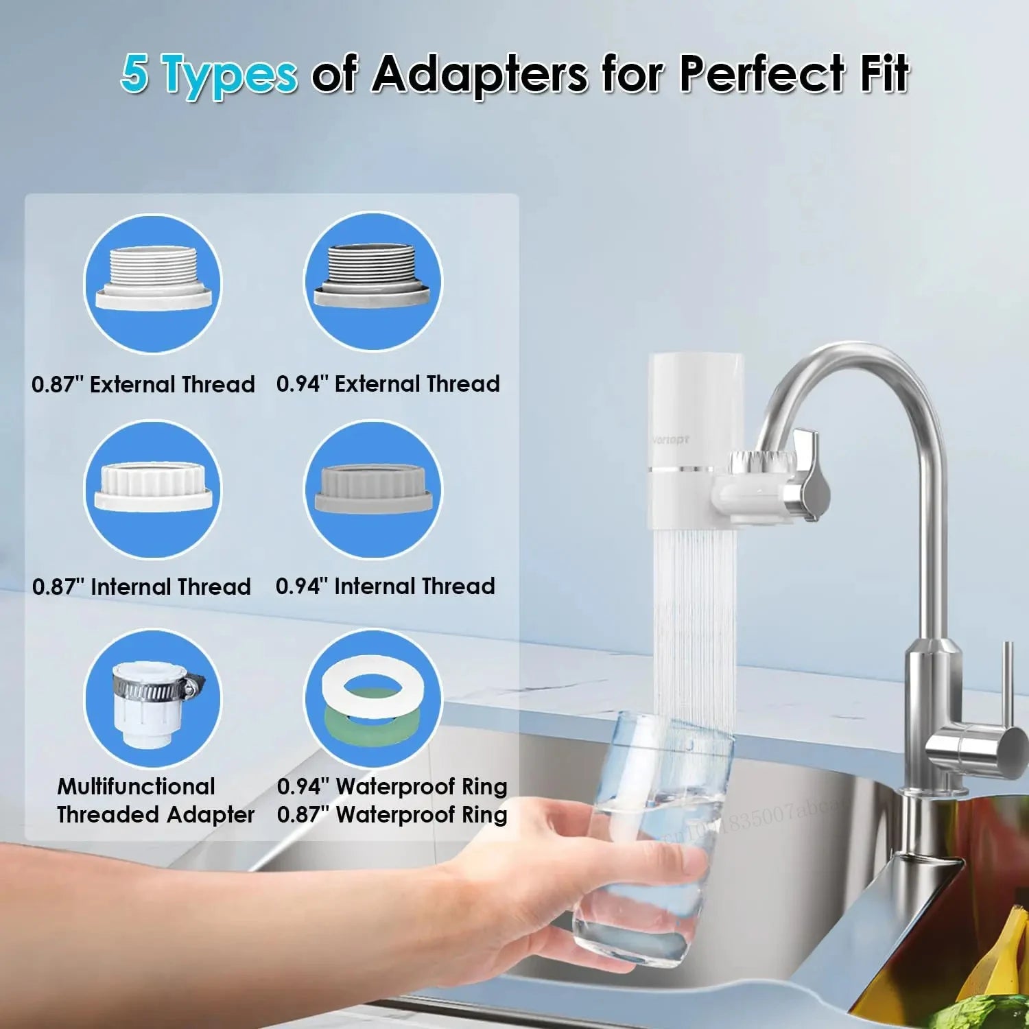 Faucet-Mounted Water Filter Purifier System - 1