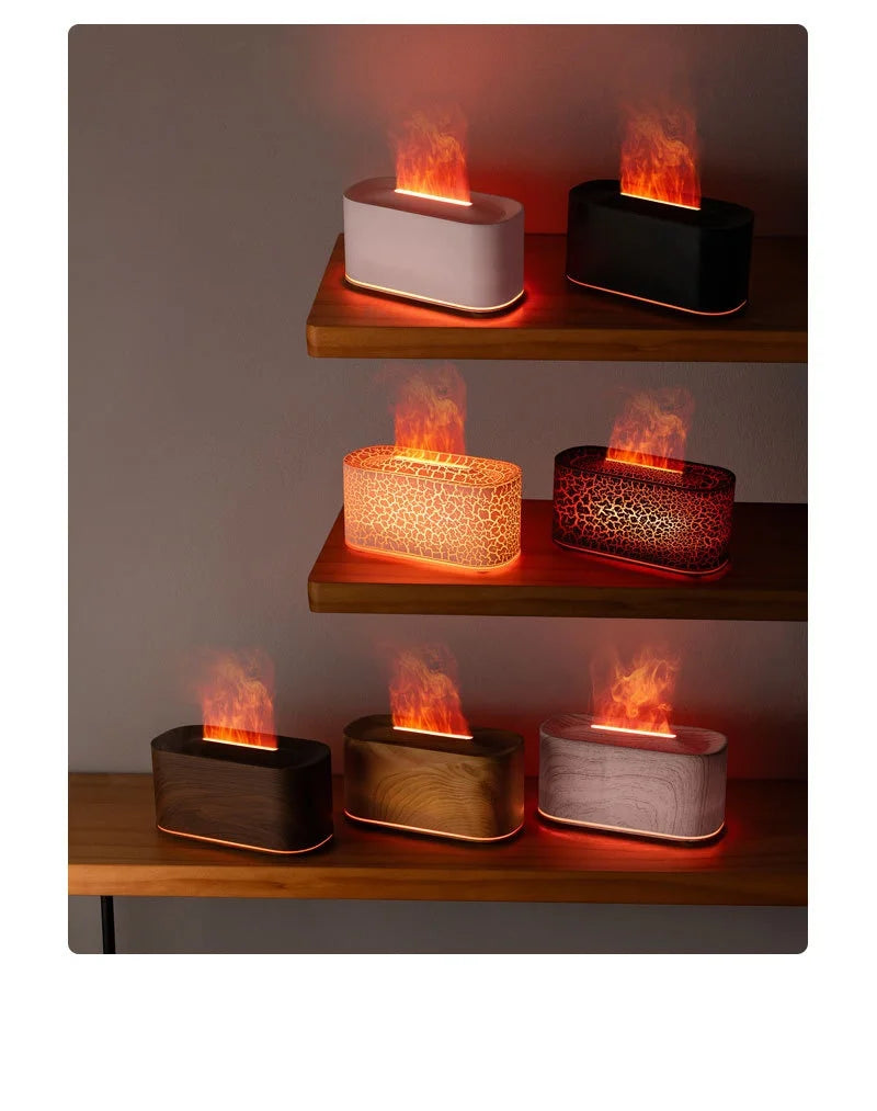 Flame Effect Aromatherapy Essential Oil Humidifier