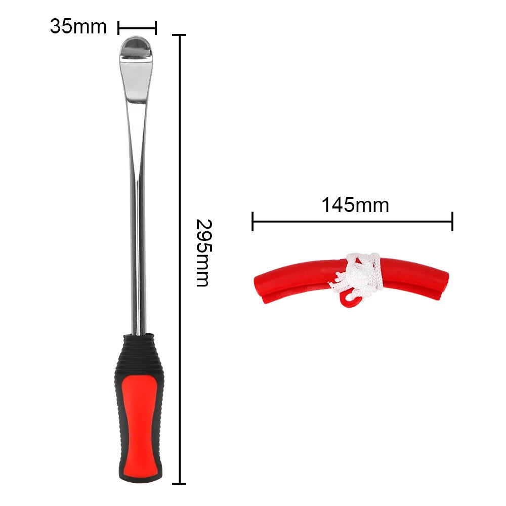 Motorcycle and Bicycle Tire Changing Lever Tool Kit with Rim Protectors - 6