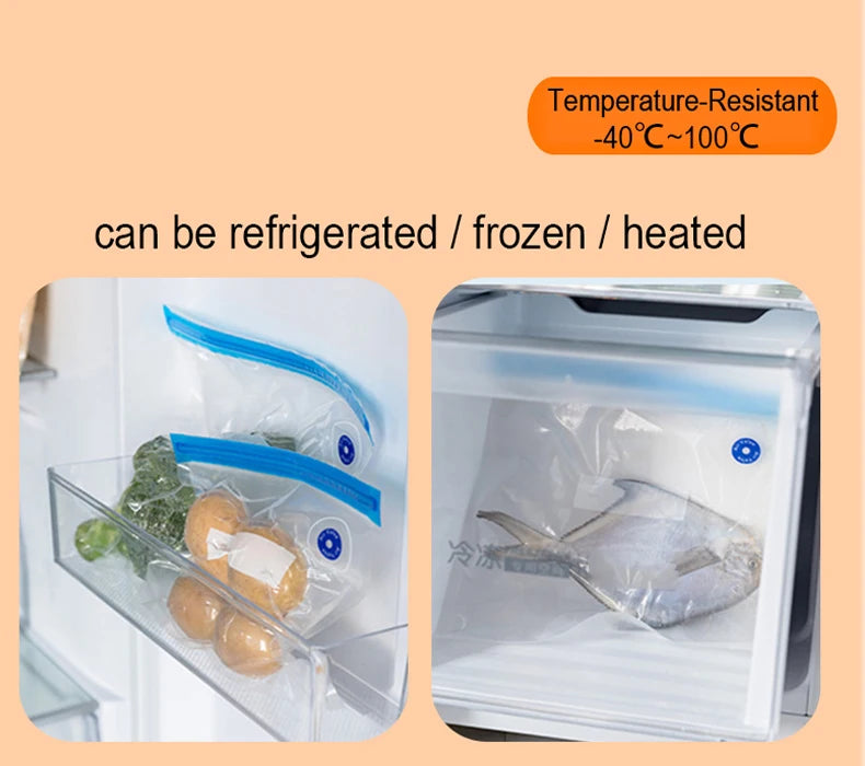 Reusable Vacuum Food Storage Bags for Kitchen