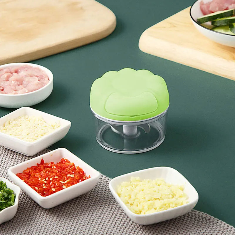 Manual Hand-Pull Vegetable Chopper and Garlic Grinder