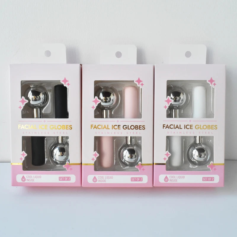 Stainless Steel Cooling Ice Globes for Facial Puffiness and Skincare - 21