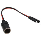 SAE to Female Cigarette Lighter Socket Adapter for Vehicles