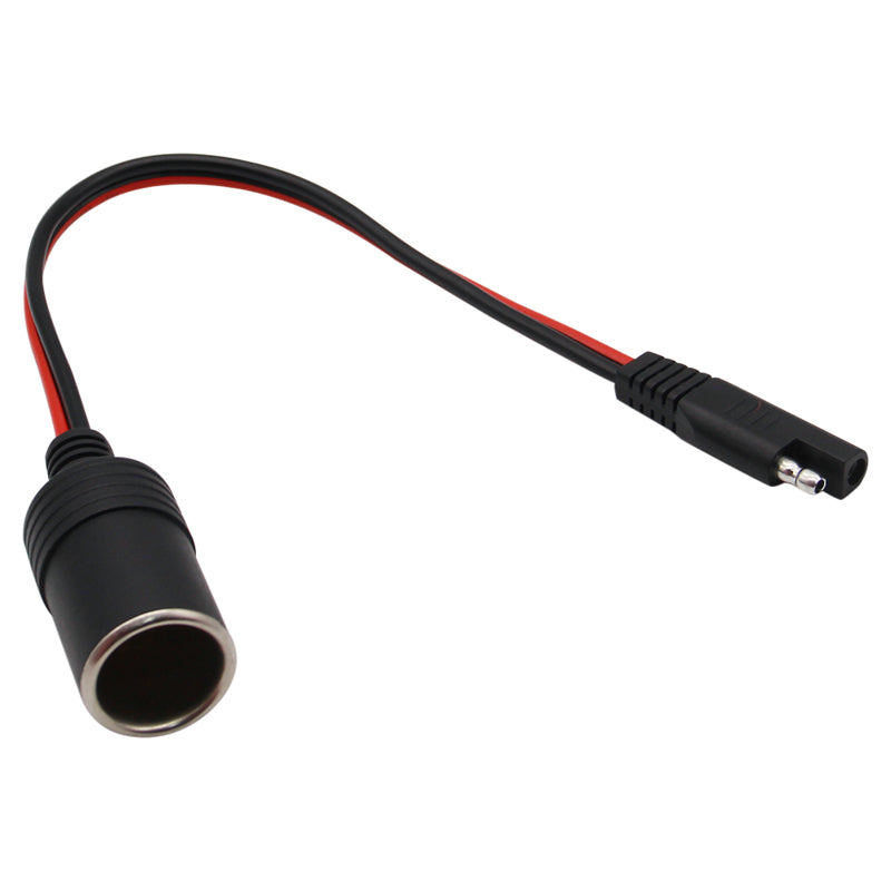SAE to Female Cigarette Lighter Socket Adapter for Vehicles