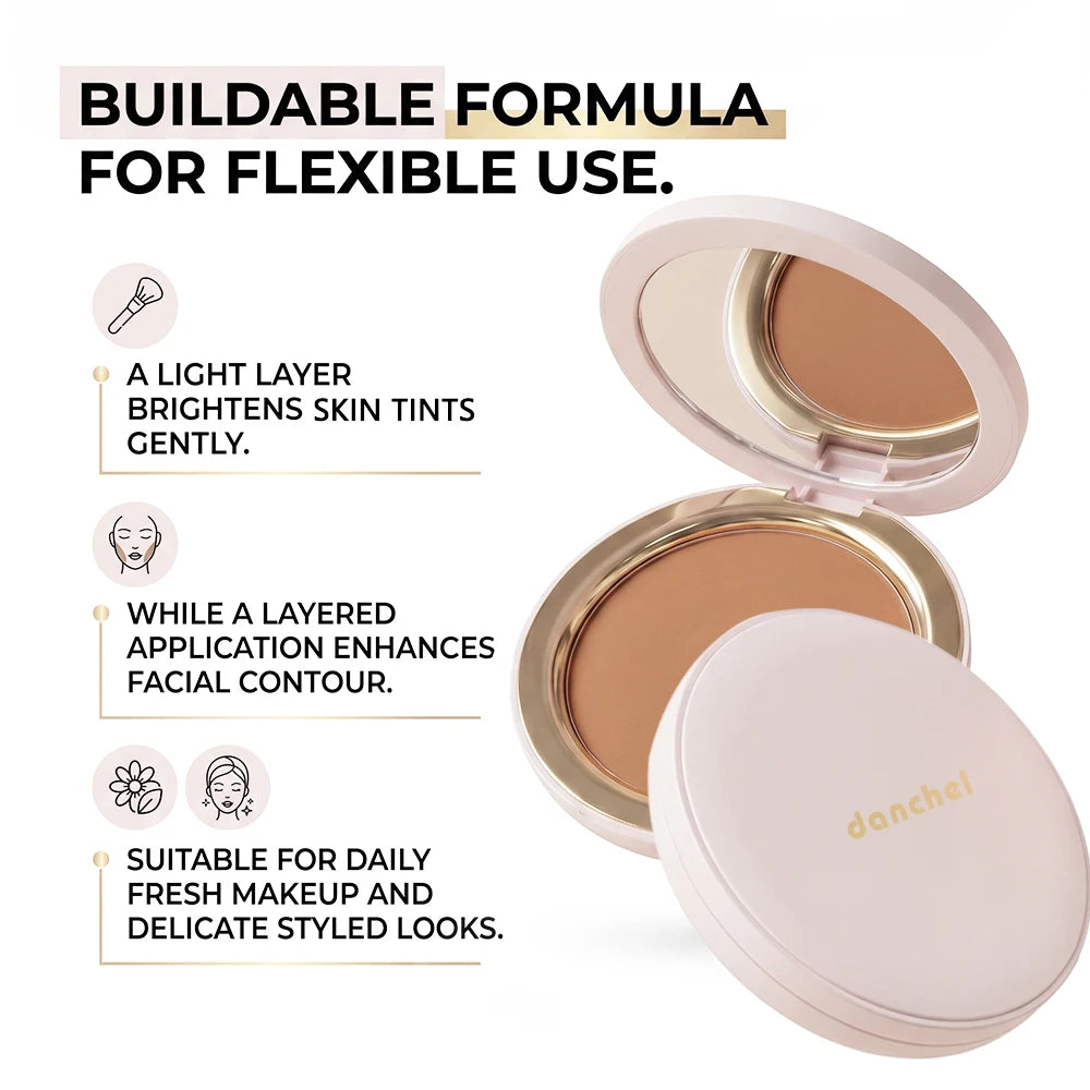Buildable Matte Pressed Bronzer Powder for Face Contour