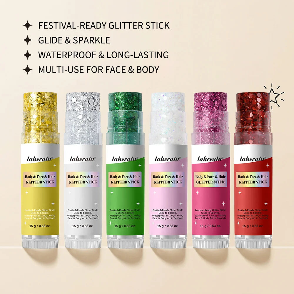 Waterproof Shimmer Glitter Stick for Face and Body