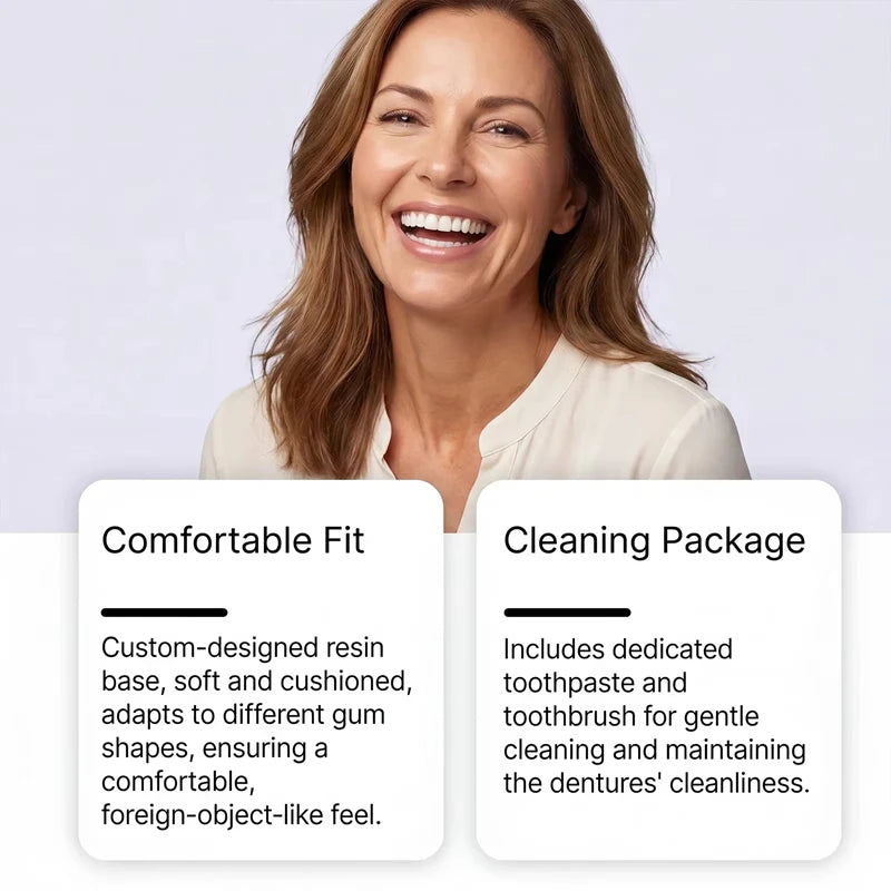 Comfortable Silicone Full Set Dentures for Instant Smile