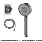 5-Mode High-Pressure Rainfall Handheld Shower Head