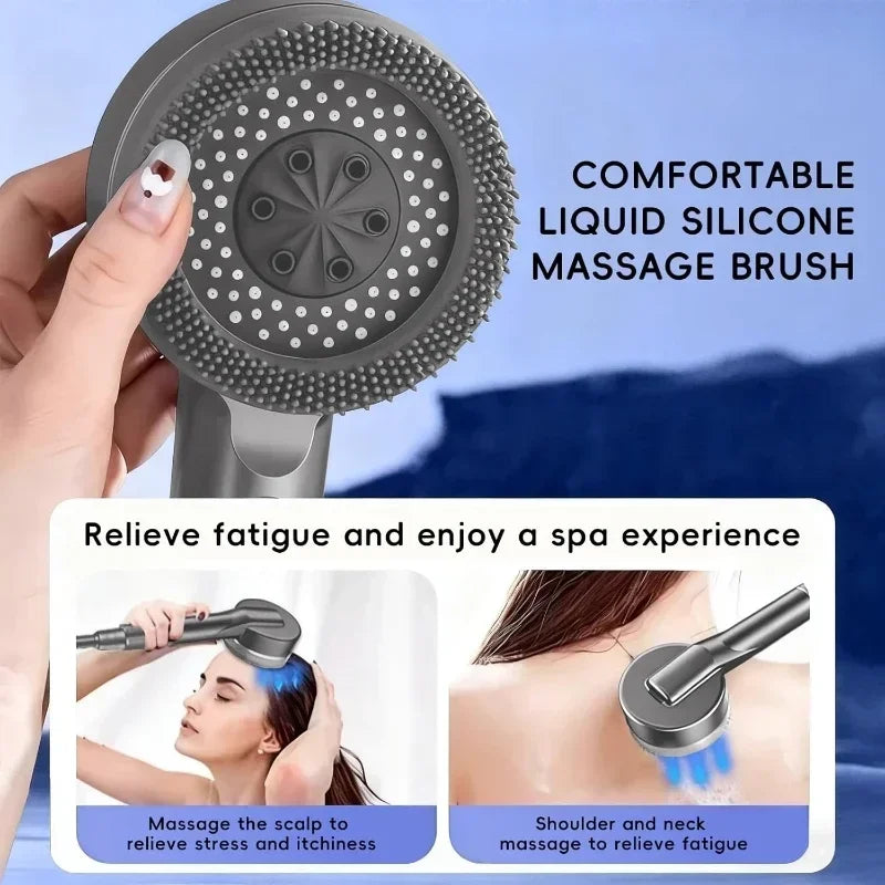 4-Mode High-Pressure Water Saving Handheld Shower Head - 8