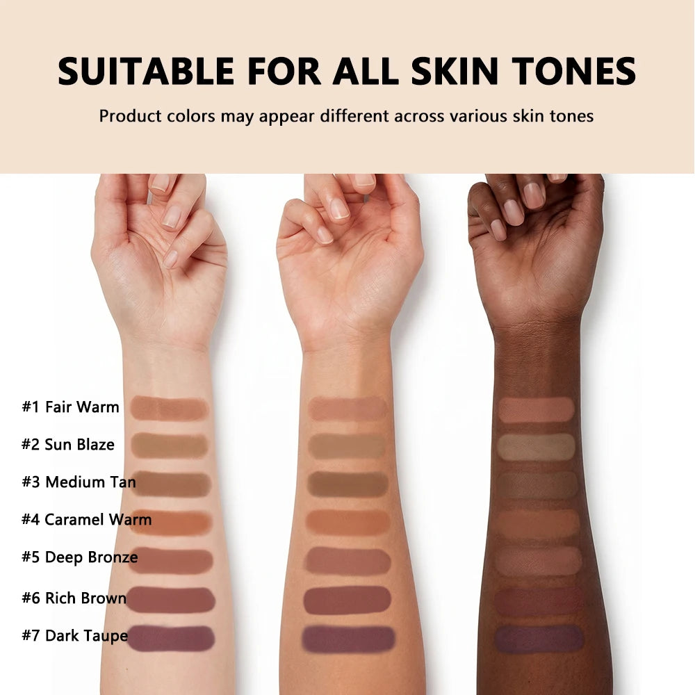 Soft Matte Bronzer Powder for Natural Face Contouring