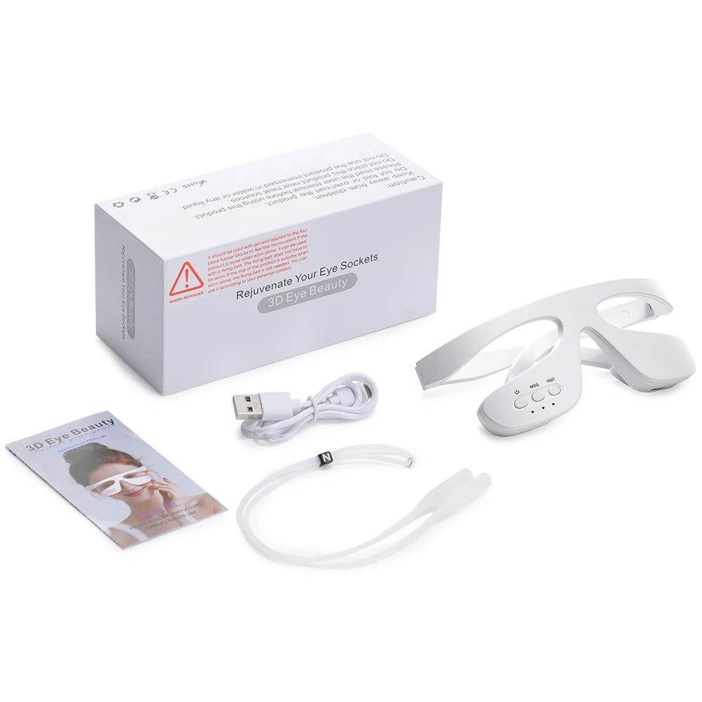 3D LED Red Light Therapy Eye Massager for Fatigue and Dark Circles - 23
