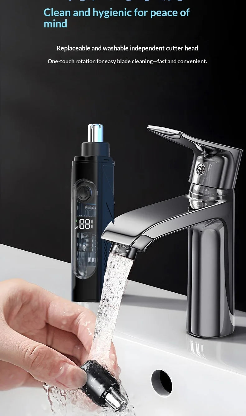 Electric Rechargeable Nose and Ear Hair Trimmer