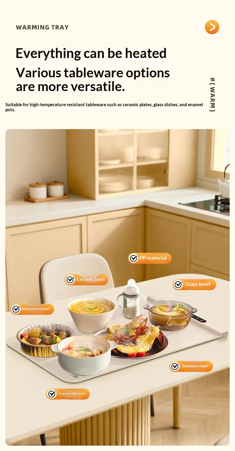 Portable Foldable Food Warming Mat for Kitchen
