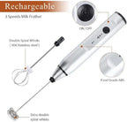 Rechargeable Electric Handheld Milk Frother and Whisk