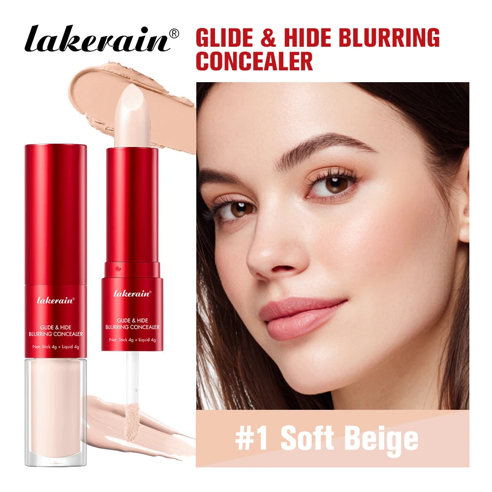 2-in-1 Liquid and Stick Blurring Concealer for Full Face Coverage