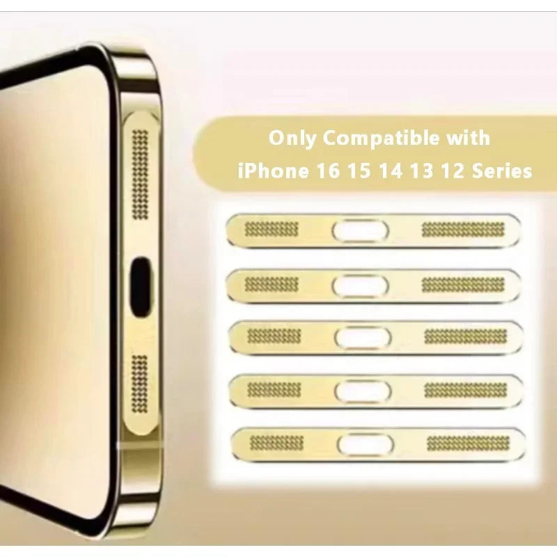 Metal Dustproof Speaker Mesh for iPhone 12-16 Series