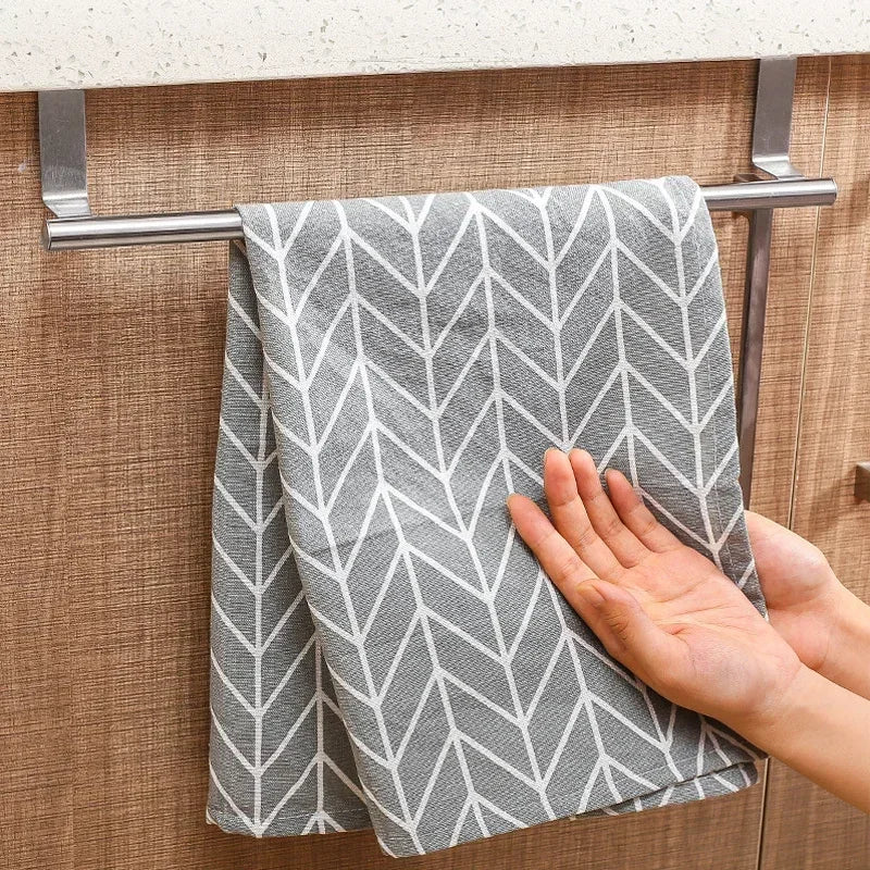 Stainless Steel Over-Cabinet Door Towel Rack