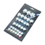 30-Piece Colorful Motorcycle Screw Nut Covers