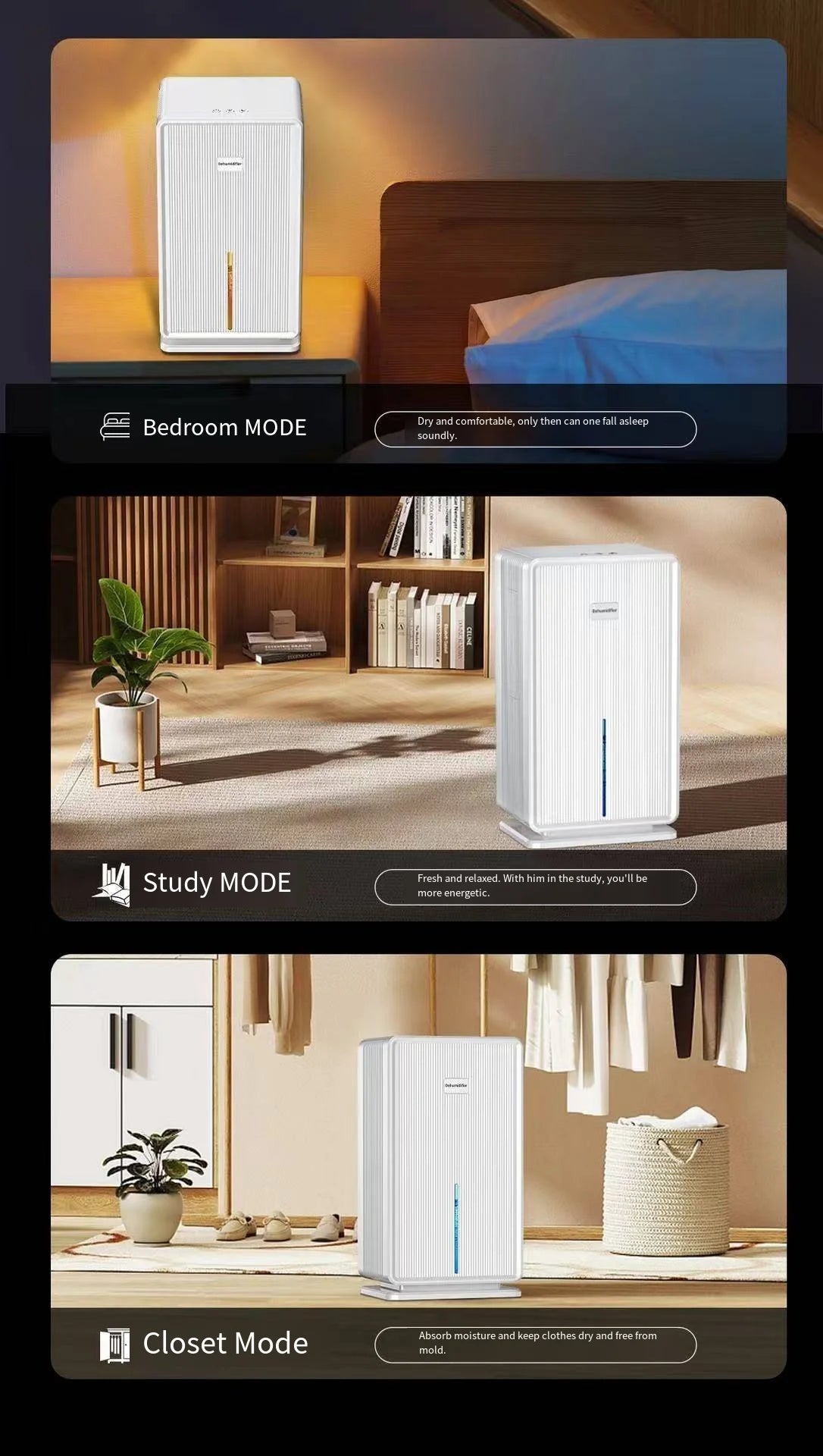 Electric Air Dehumidifier for Home and Basement