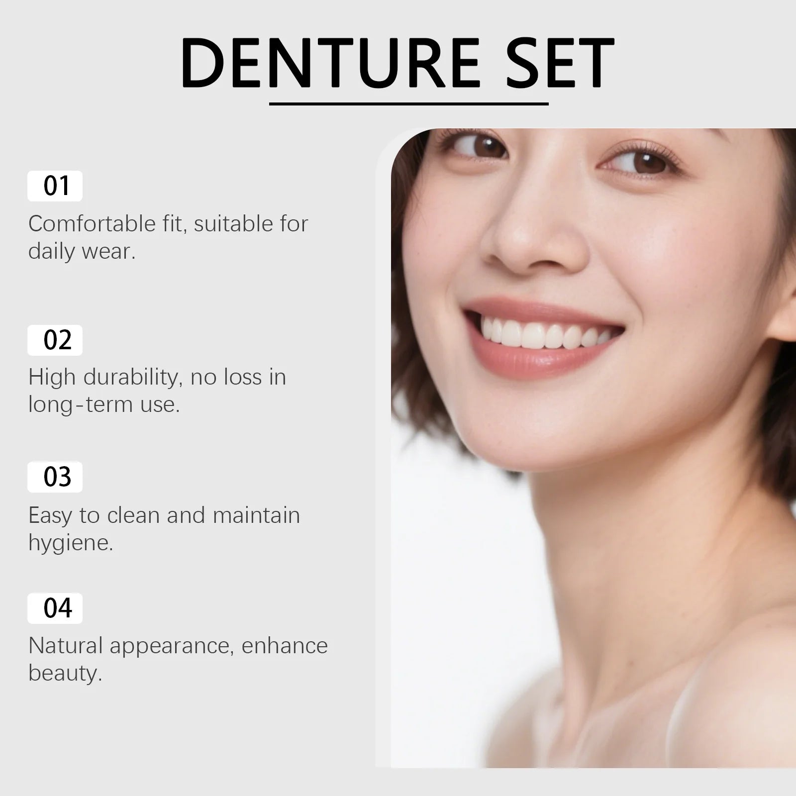 Temporary Silicone Cosmetic Dentures for Missing Teeth - 5