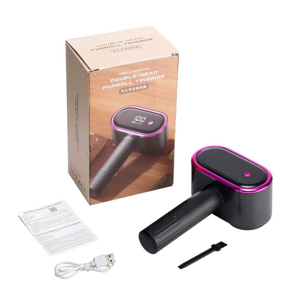 Rechargeable Electric Fabric Shaver with 5-Speed LED Display