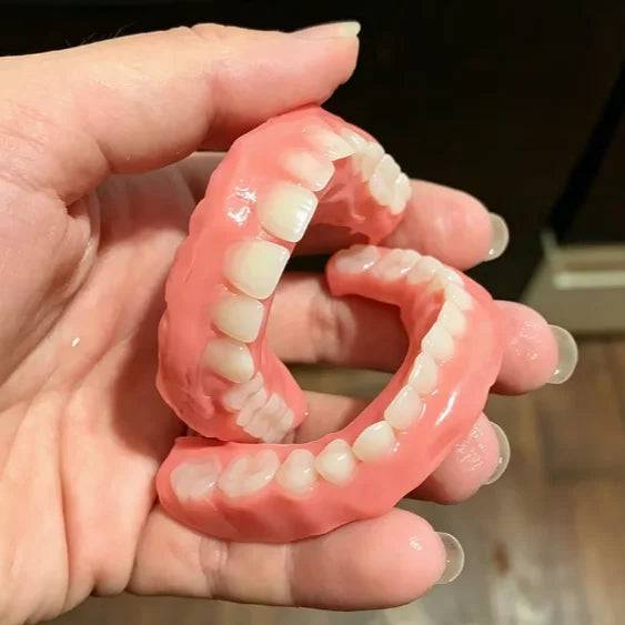 Instant Snap-On Silicone Dentures for Natural Smile