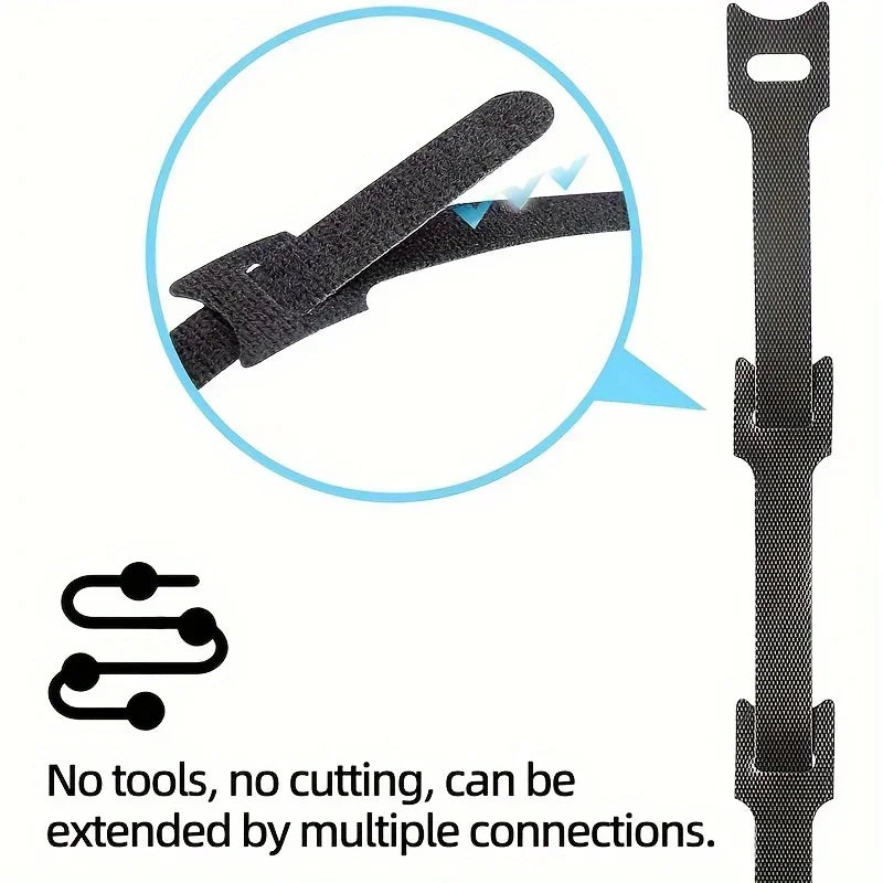 Reusable Nylon Cable Organizer Ties for Cord Management