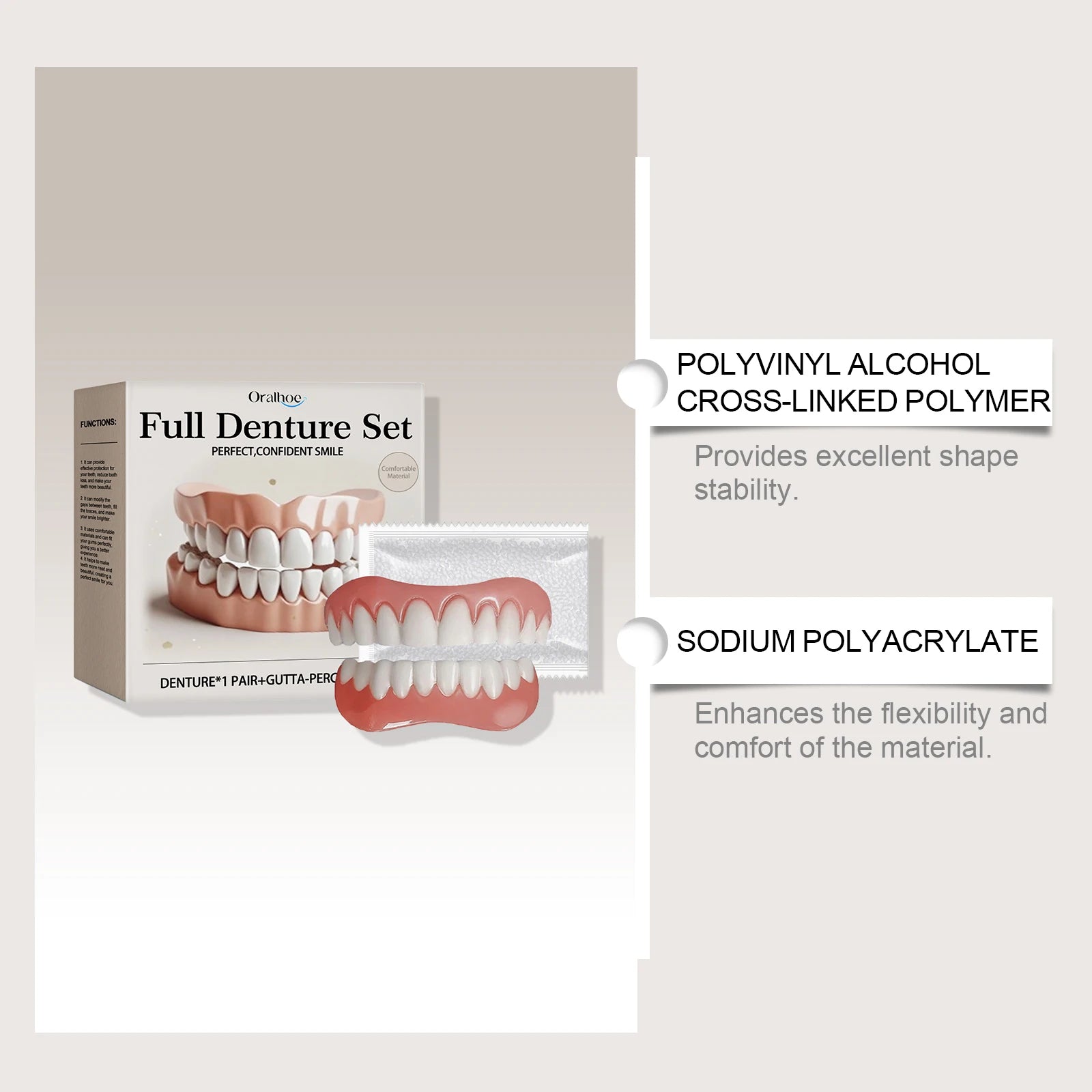 Temporary Silicone Denture Set for Instant Smile Restoration - 12
