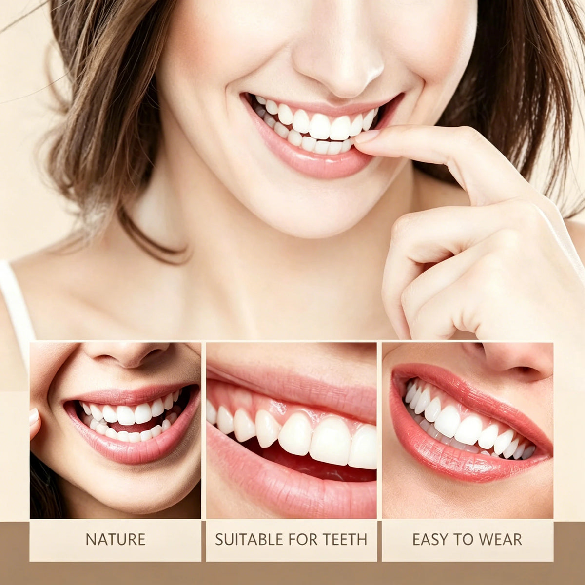 Comfortable Realistic Silicone Upper and Lower Dentures