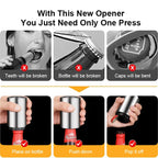 Automatic Stainless Steel Push-Down Beer Bottle Opener