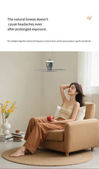 Portable Rechargeable Ceiling Fan with LED Light for Camping