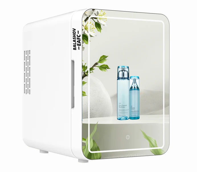 4L Portable Mini Makeup Fridge with LED Lighted Mirror - 17