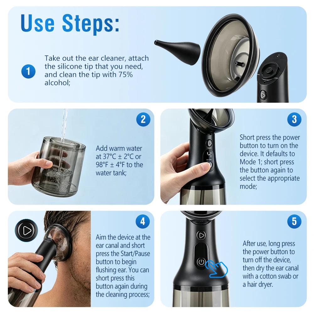 Electric Ear Wax Removal Irrigation Kit - 12
