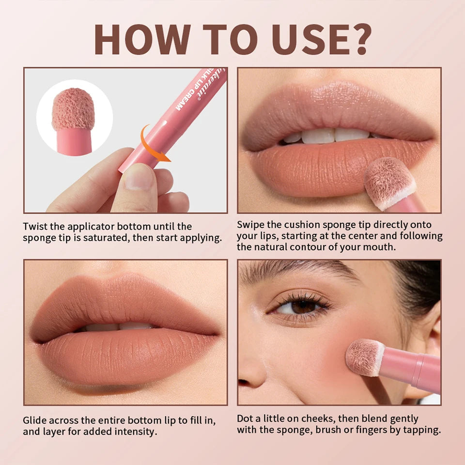 2-in-1 Waterproof Air Cushion Lip Cream and Blush - 17