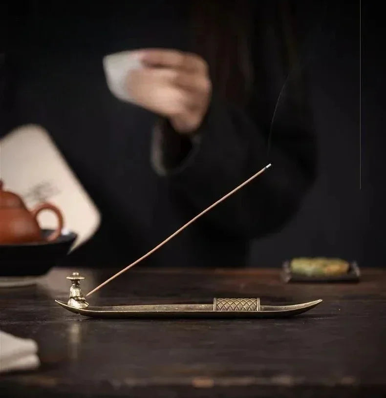 Fishing Boat Incense Stick Holder for Zen Home Decor