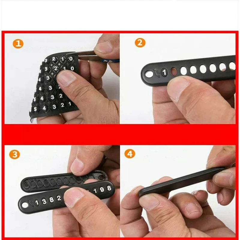 Anti-Lost Phone Number Car Keychain