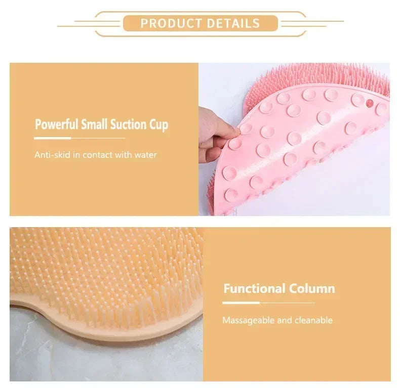 Non-Slip Silicone Shower Foot Scrubber and Massage Mat - 9