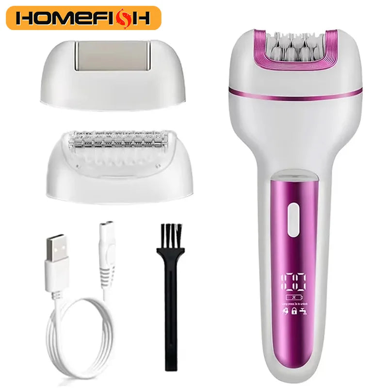 3-in-1 Rechargeable Electric Hair Remover and Shaver for Women