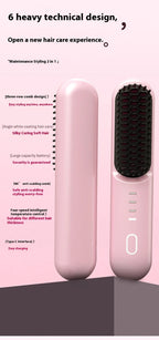 Fast-Heating Cordless Ionic Hair Straightener Brush