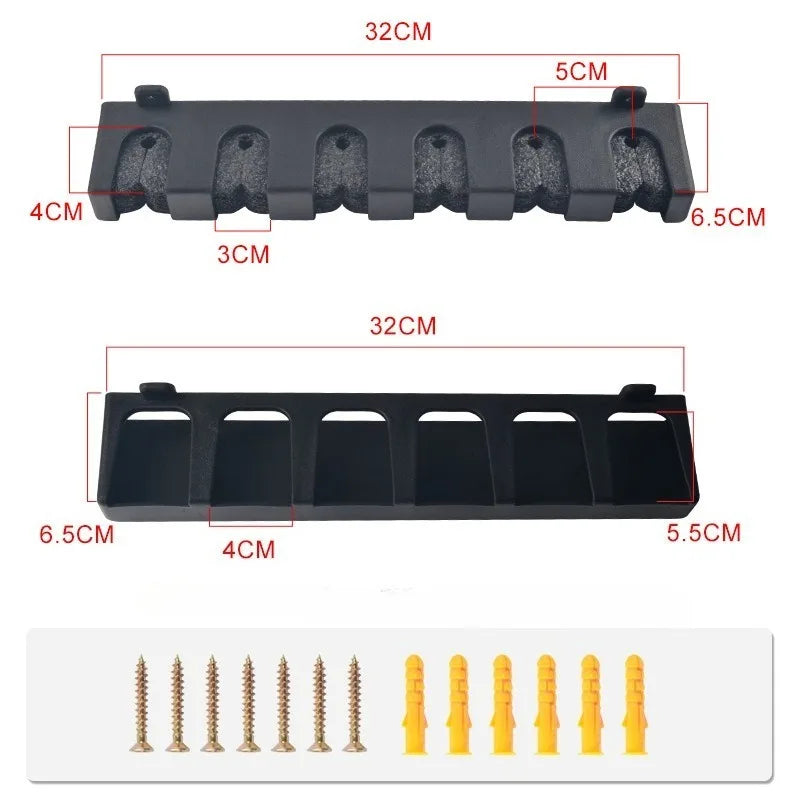 Wall-Mounted Fishing Rod Storage Rack